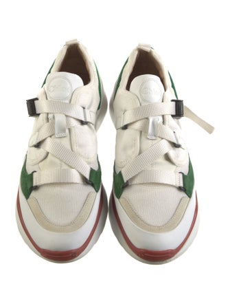 Chloé Leather Colorblock Pattern Sneakers