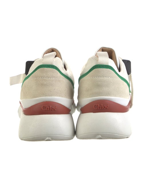 Chloé Leather Colorblock Pattern Sneakers