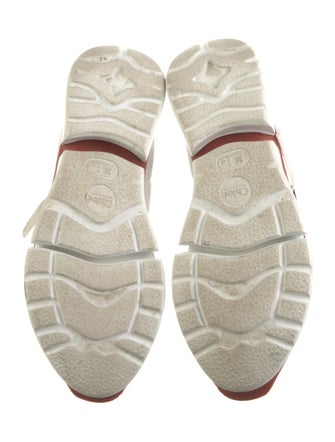 Chloé Leather Colorblock Pattern Sneakers