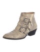 Chloé Leather Studded Accents Lace-Up Boots