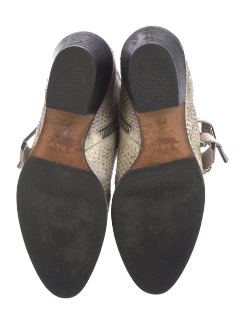 Chloé Leather Studded Accents Lace-Up Boots