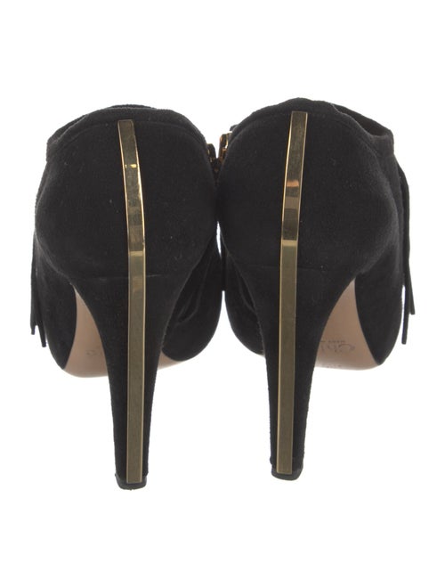 Chloé Suede Fringe Trim Accent Mules