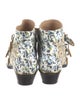 Chloé Leather Floral Print Boots