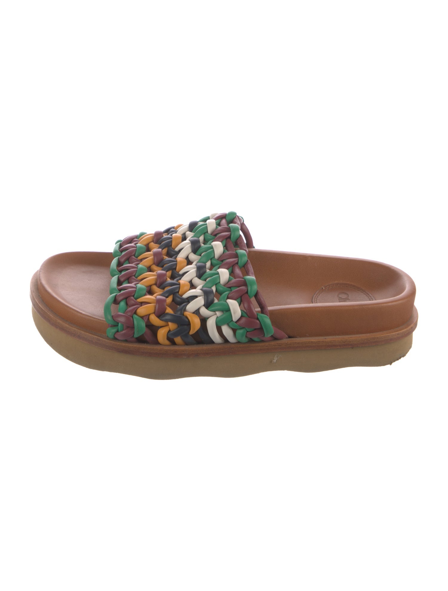 Chloé Leather Printed Slides