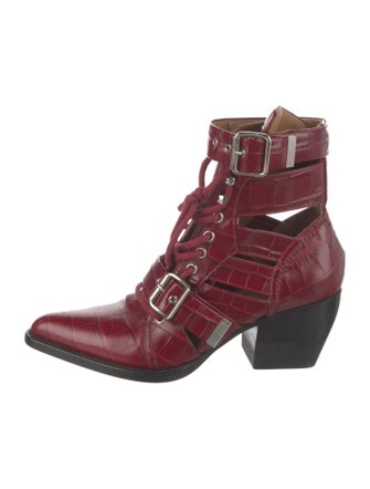 Chloé Leather Lace-Up Boots