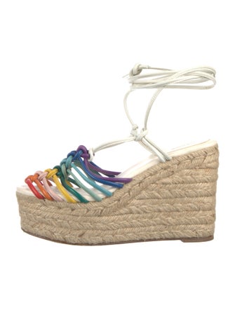 Chloé Leather Printed Espadrilles