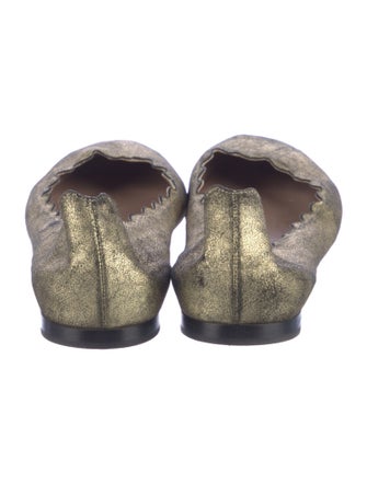 Chloé Leather Animal Print Ballet Flats