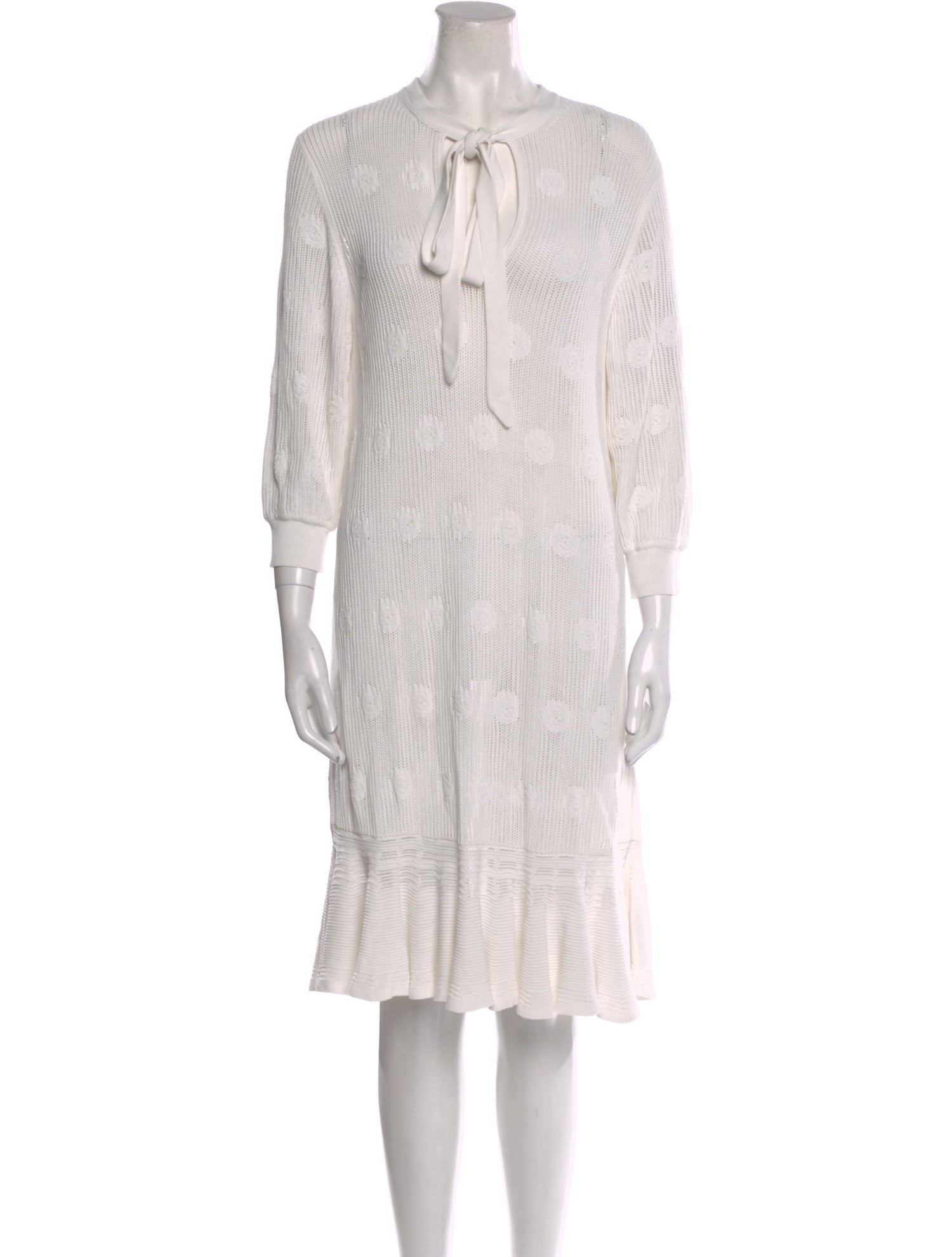 Chloé Tie Neck Knee-Length Dress