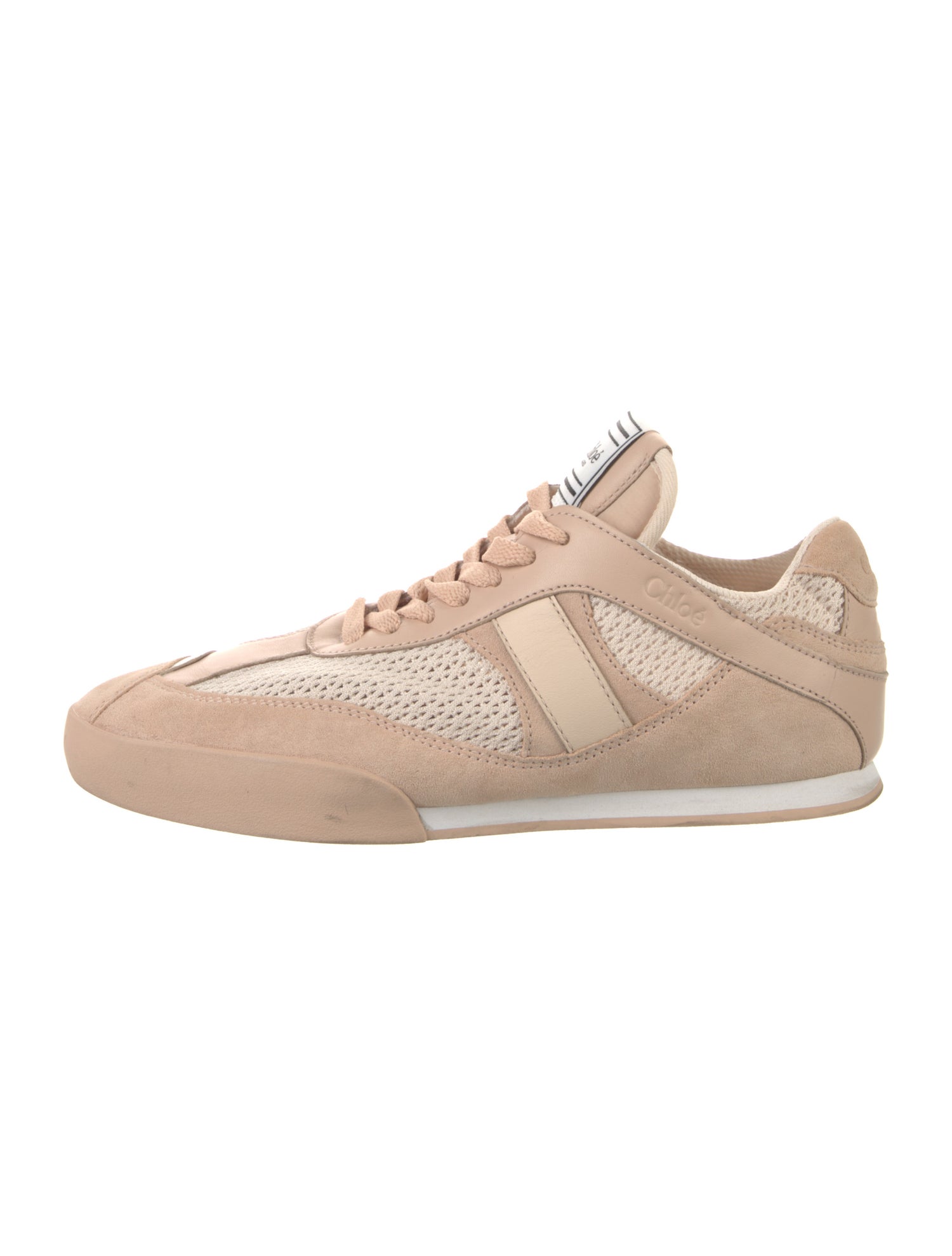 Chloé Suede Scalloped Accent Sneakers