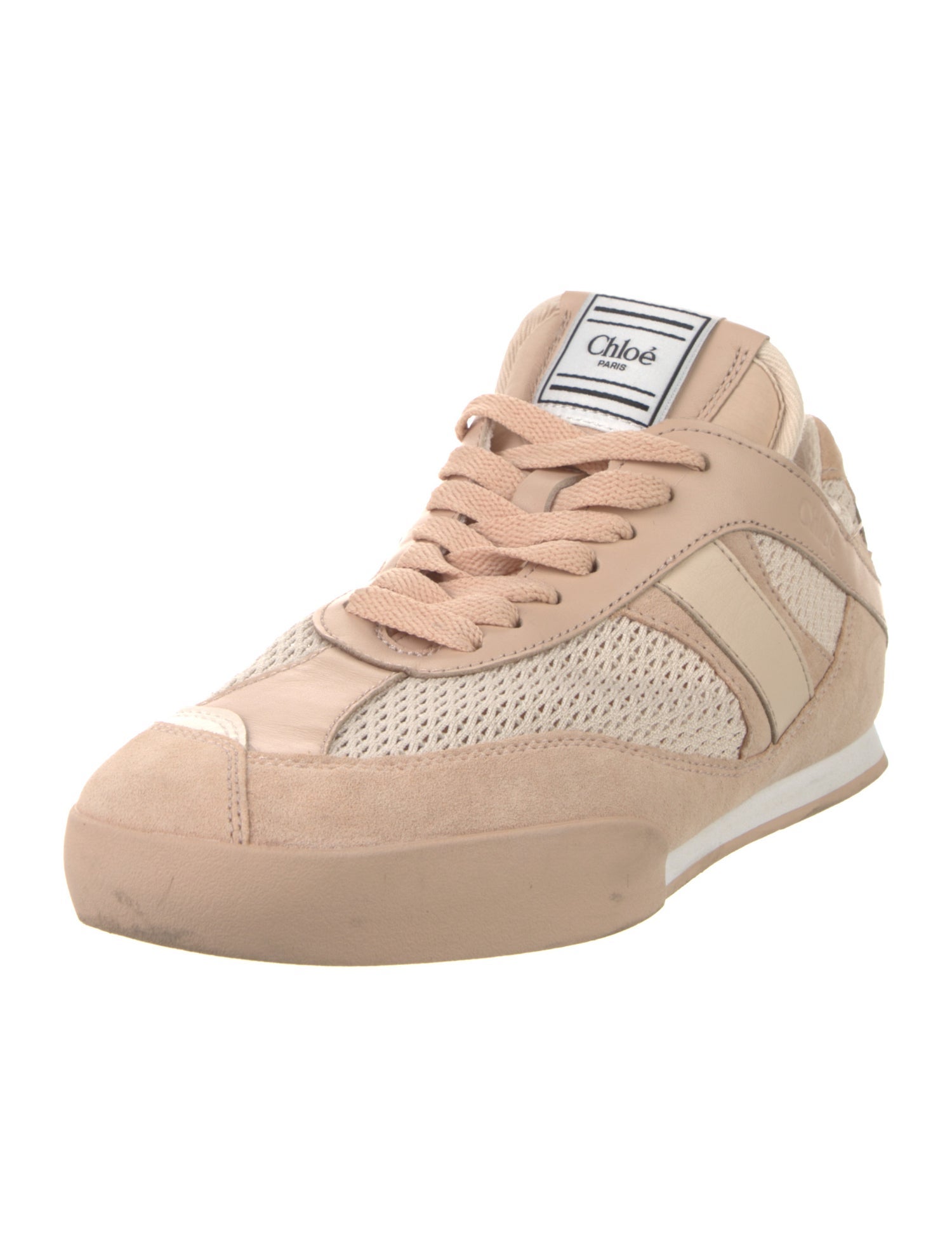 Chloé Suede Scalloped Accent Sneakers