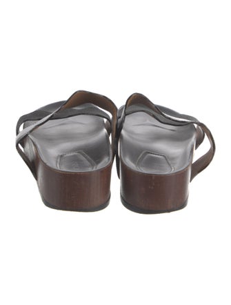 Chloé Leather Scalloped Accent Slides