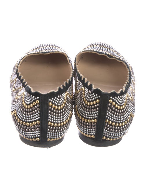 Chloé Suede Studded Accents Ballet Flats