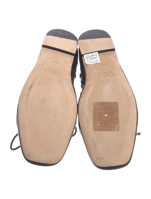 Chloé Leather Bow Accents Ballet Flats