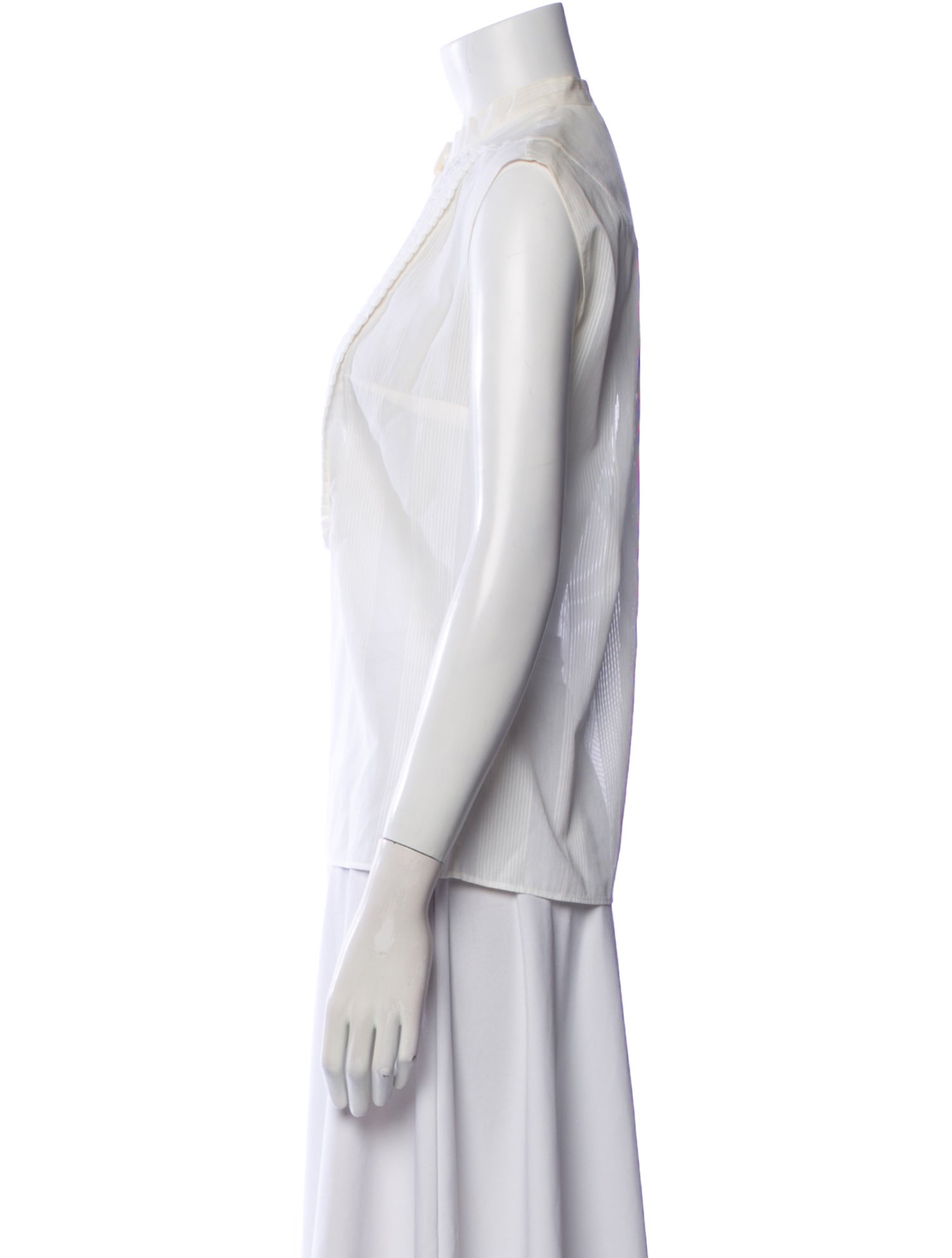 Chloé Mock Neck Sleeveless Blouse