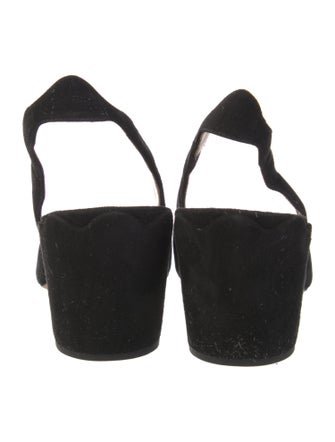 Chloé Suede Scalloped Accent Slingback Pumps