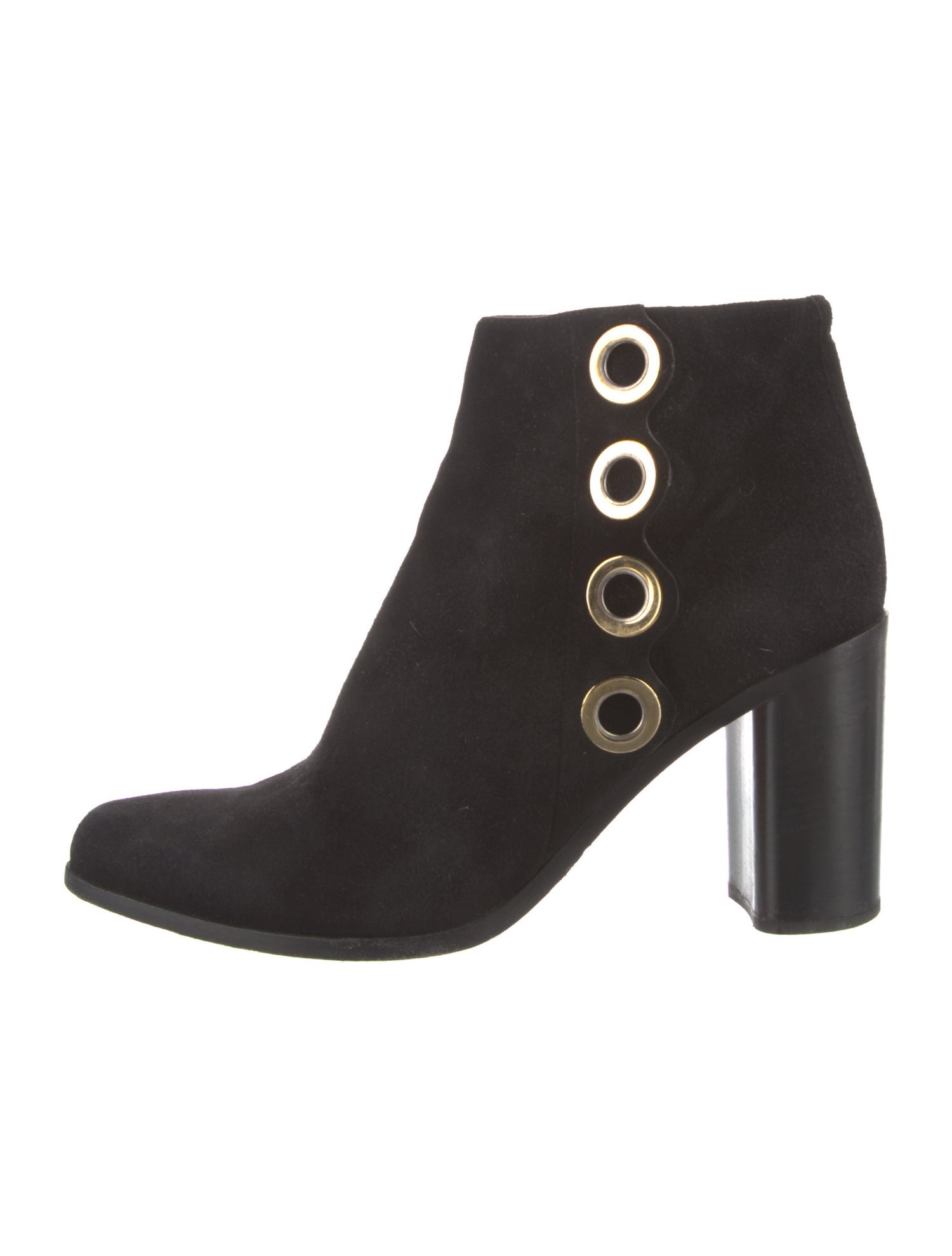 Chloé Suede Studded Accents Moto Boots
