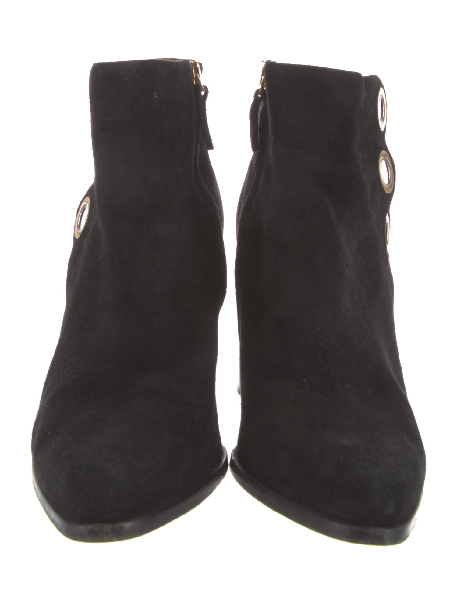 Chloé Suede Studded Accents Moto Boots