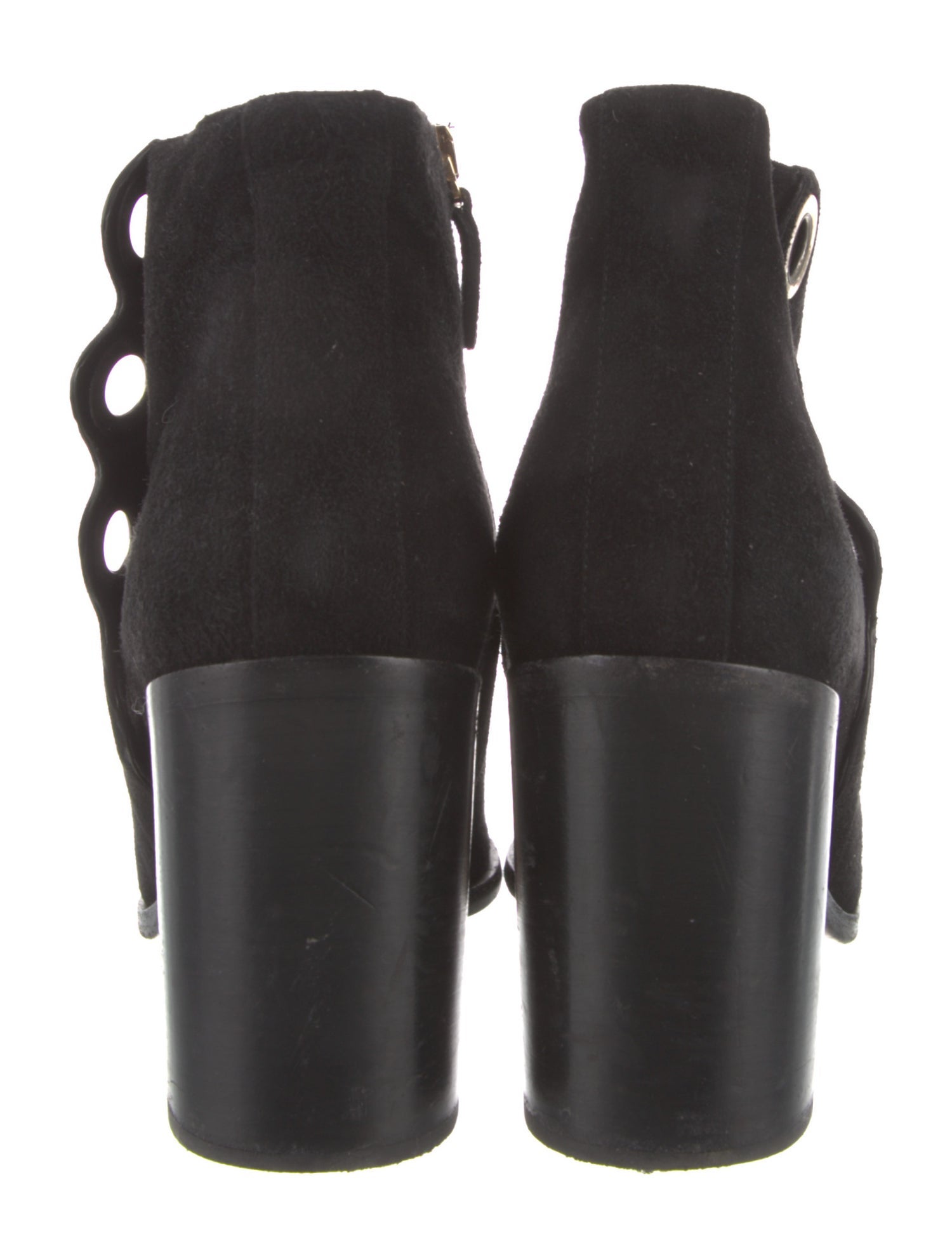 Chloé Suede Studded Accents Moto Boots
