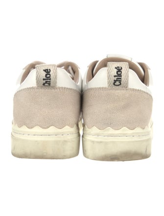 Chloé Leather Colorblock Pattern Sneakers