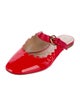 Chloé Patent Leather Scalloped Accent Mules