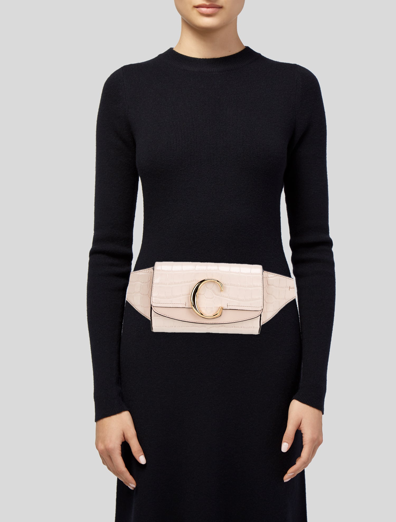 Chloé Embossed Leather Belt Bag
