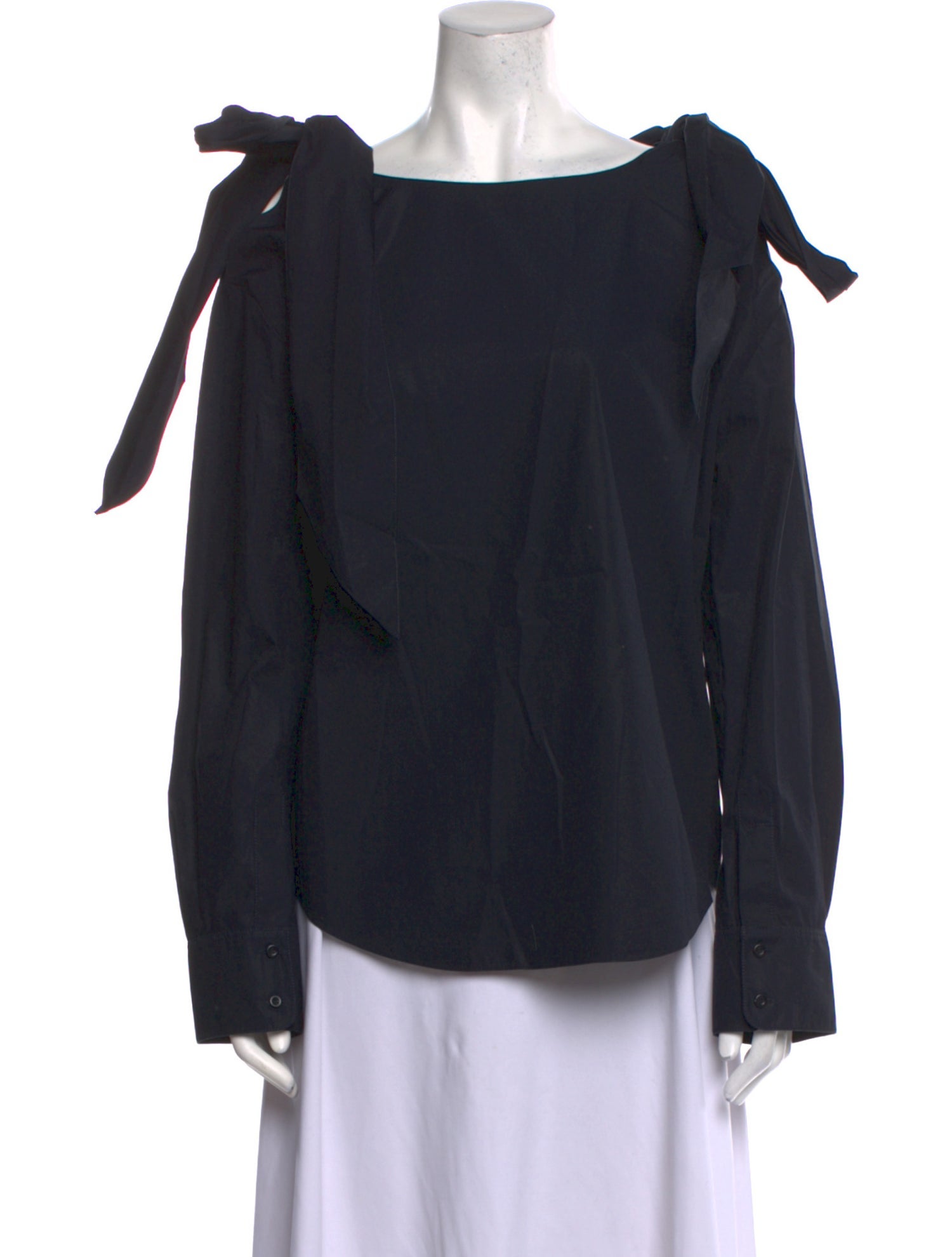 Chloé Off-The-Shoulder Long Sleeve Blouse