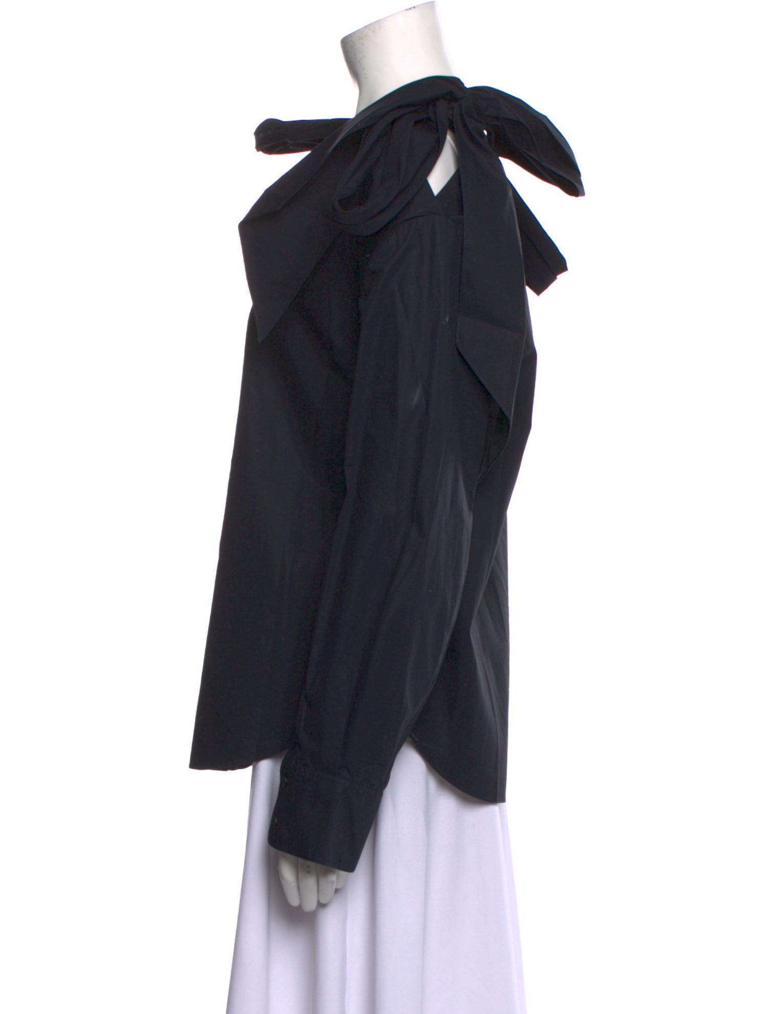 Chloé Off-The-Shoulder Long Sleeve Blouse