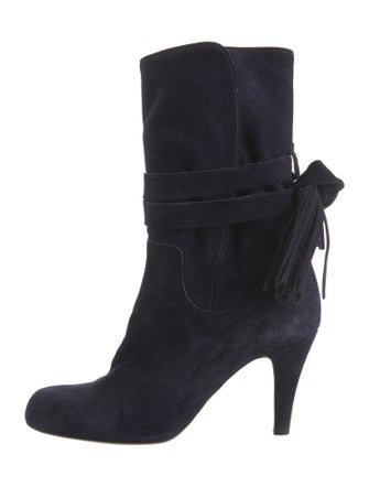 Chloé Suede Tassel Accents Boots