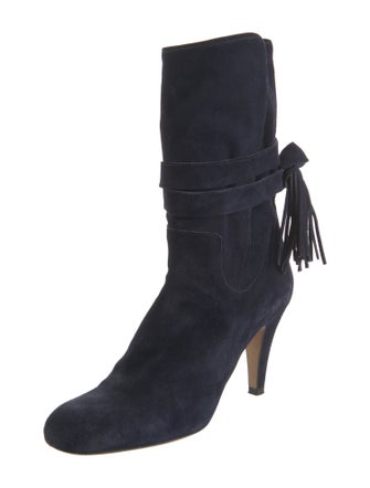 Chloé Suede Tassel Accents Boots