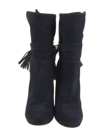 Chloé Suede Tassel Accents Boots