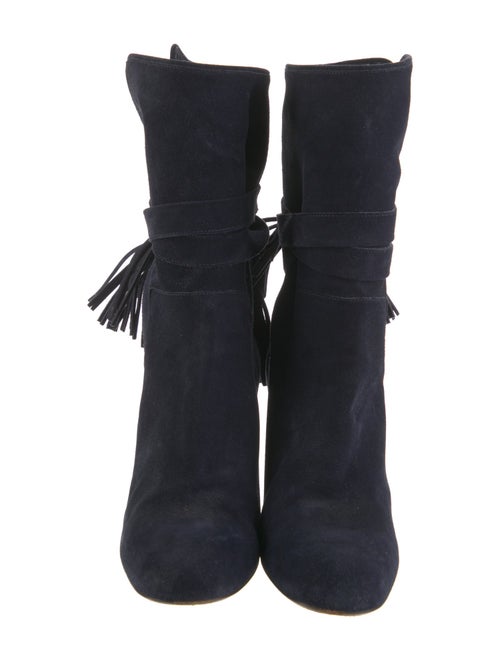Chloé Suede Tassel Accents Boots