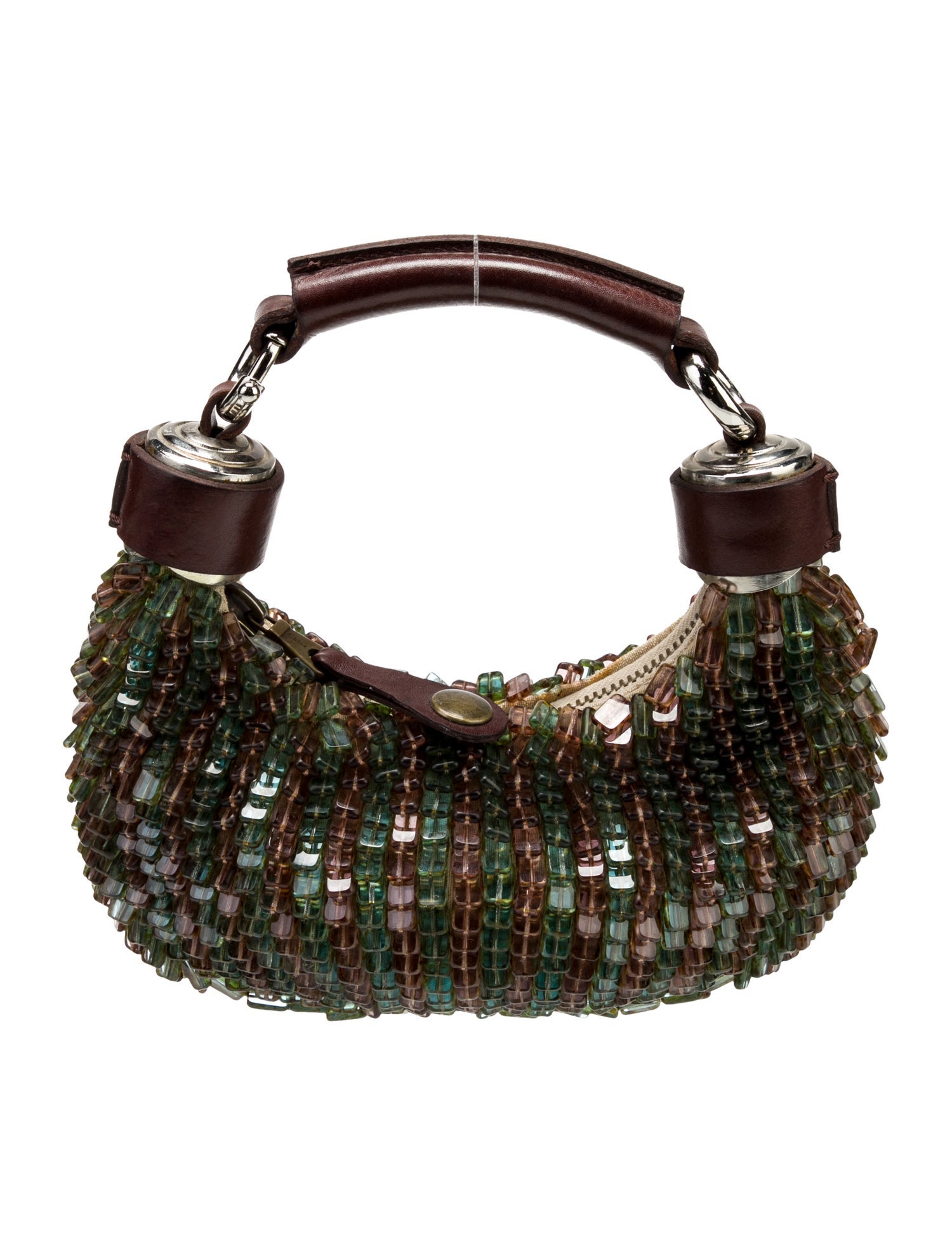 Loewe Vintage Woven Leather Amazona Bag - Brown Handle Bags