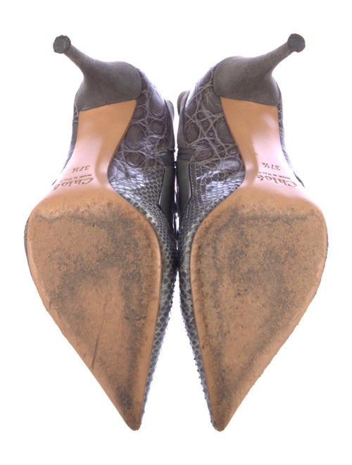 Chloé Leather Animal Print Boots