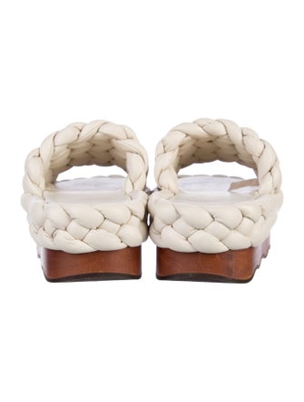 Chloé Leather Floral Print Slides