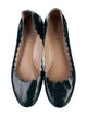 Chloé Patent Leather Scalloped Accent Ballet Flats