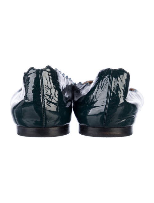 Chloé Patent Leather Scalloped Accent Ballet Flats