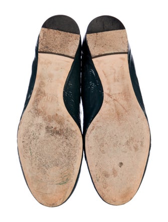 Chloé Patent Leather Scalloped Accent Ballet Flats