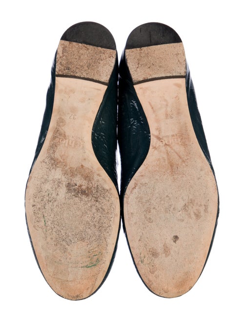 Chloé Patent Leather Scalloped Accent Ballet Flats