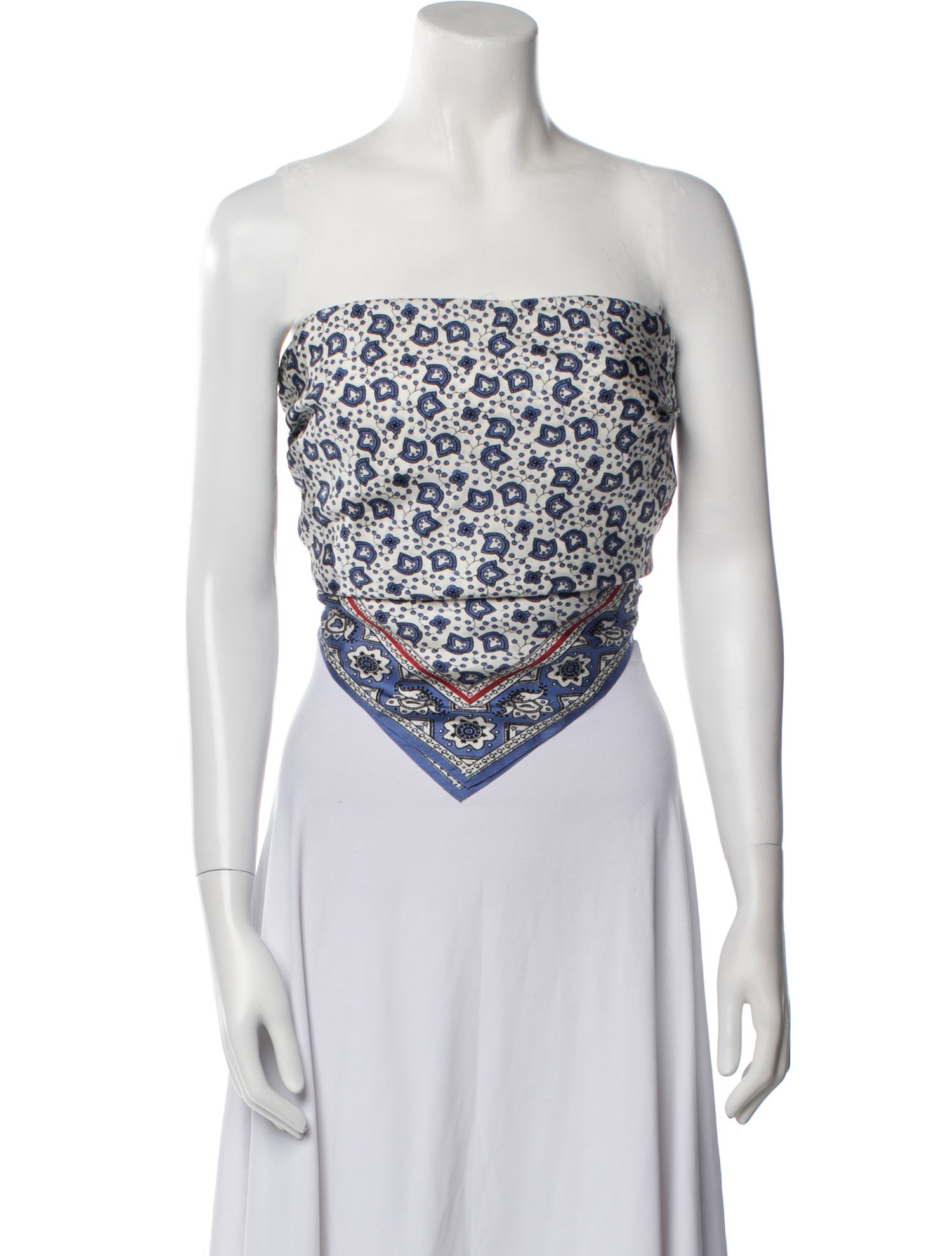 Chloé Silk Printed Crop Top