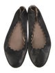 Chloé Leather Scalloped Accent Ballet Flats