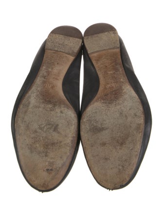 Chloé Leather Scalloped Accent Ballet Flats