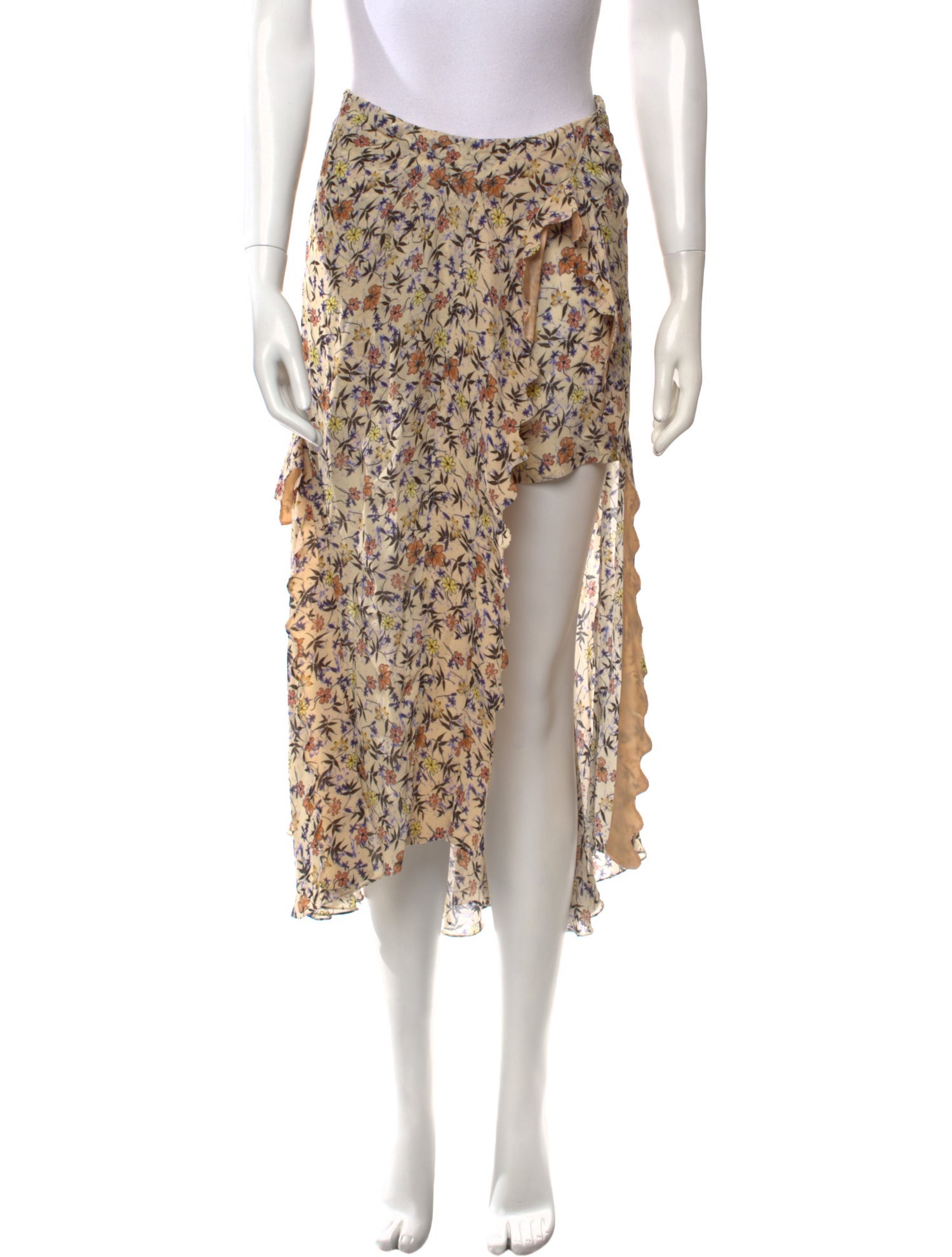Chloé Floral Print Midi Length Skirt