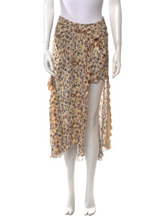 Chloé Floral Print Midi Length Skirt