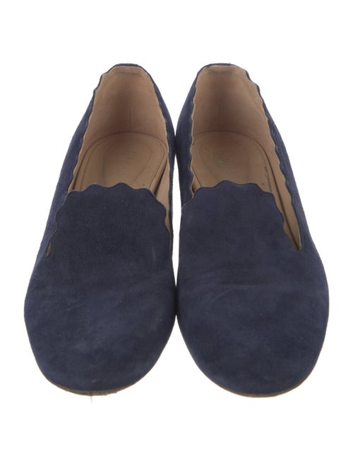 Chloé Suede Scalloped Accent Pumps