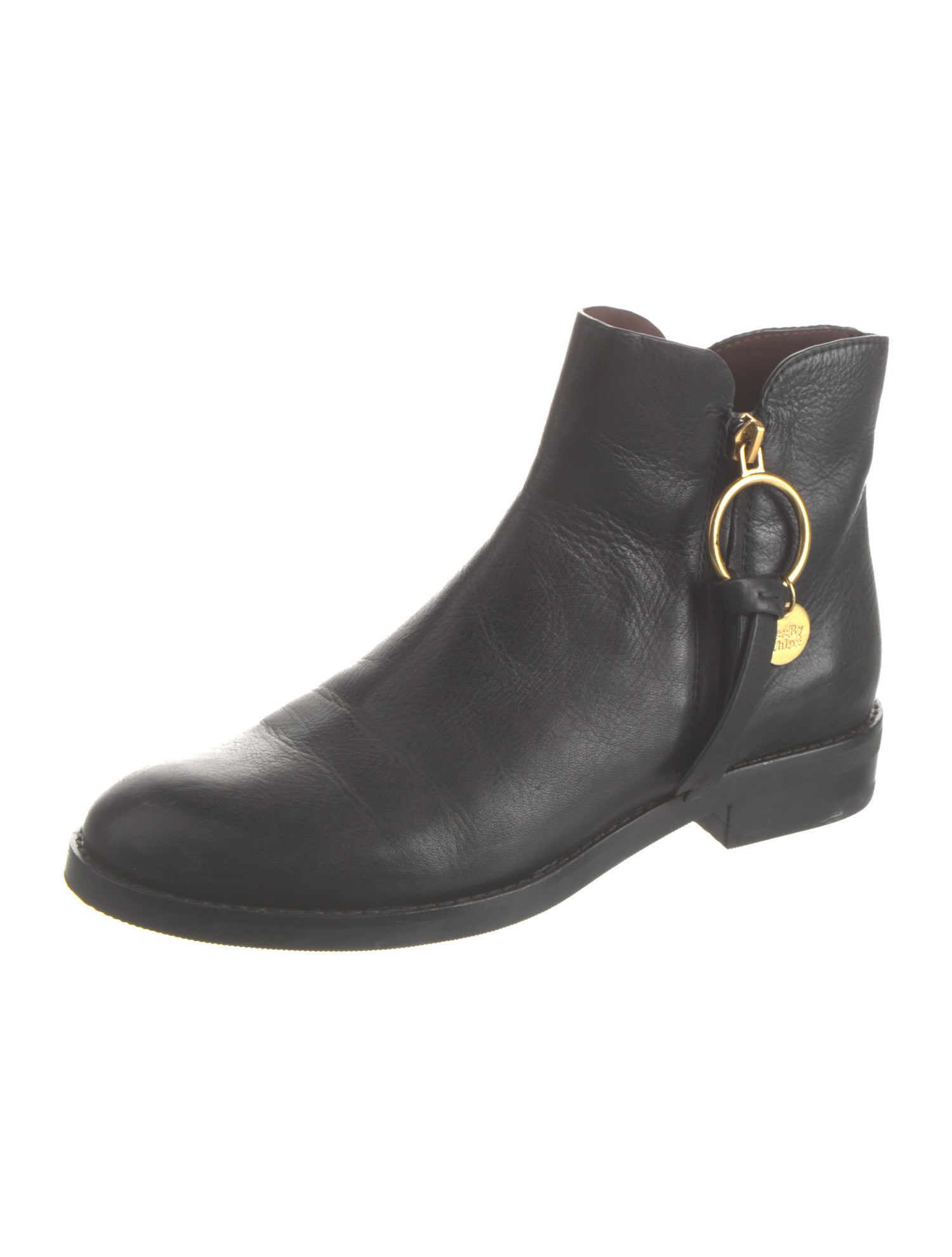 Chloé Leather Moto Boots