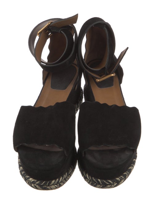 Chloé Suede Scalloped Accent Espadrilles