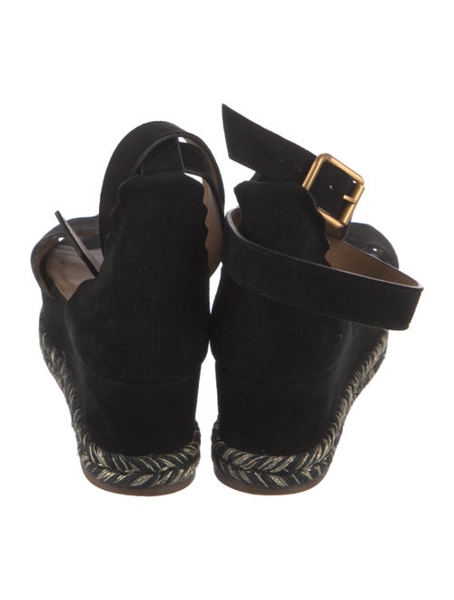 Chloé Suede Scalloped Accent Espadrilles