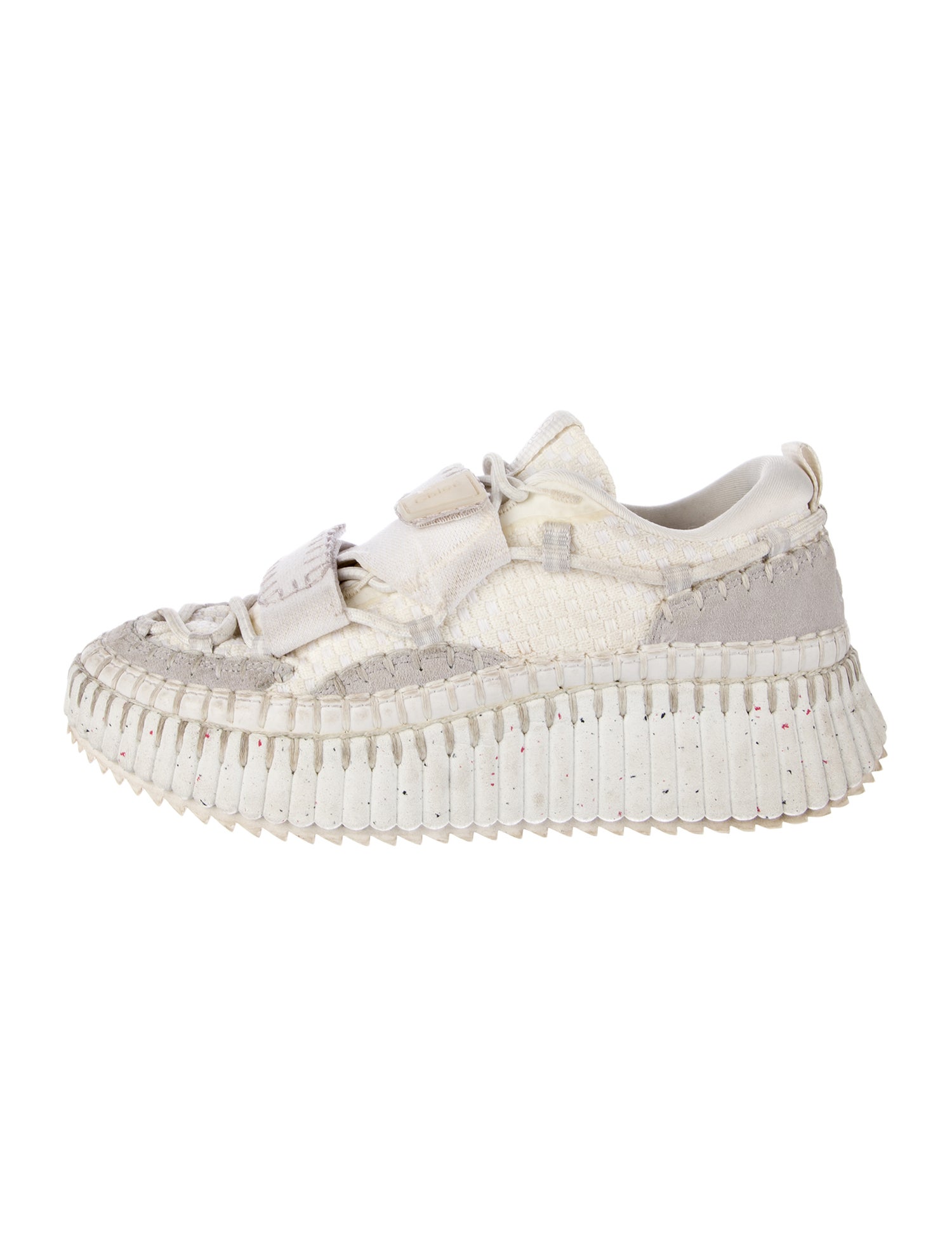 Chloé Canvas Mesh Accents Sneakers