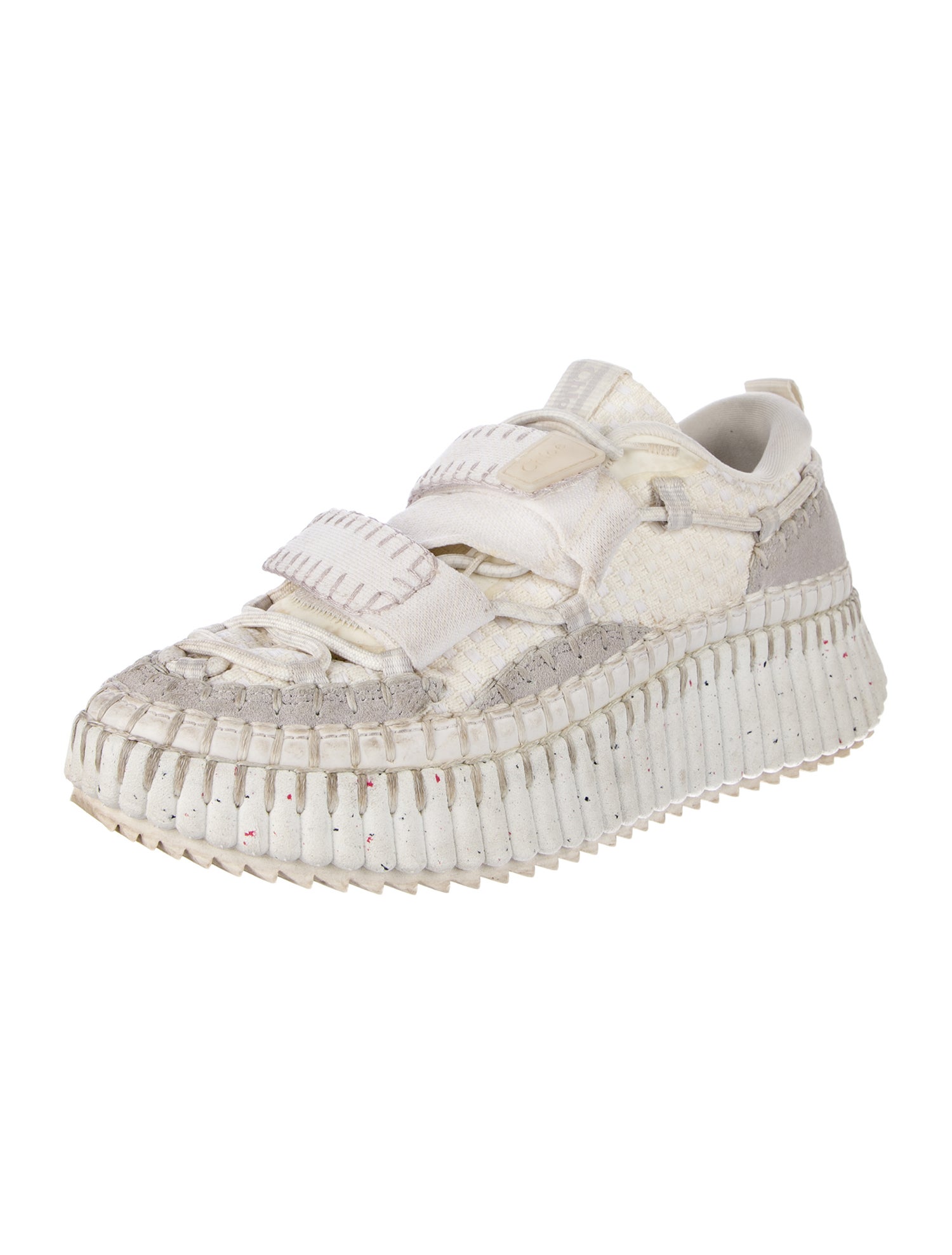Chloé Canvas Mesh Accents Sneakers
