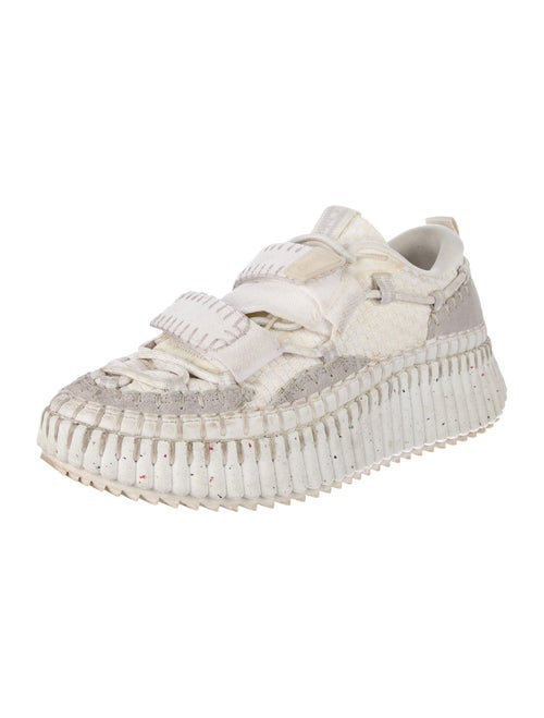 Chloé Canvas Mesh Accents Sneakers